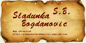 Sladunka Bogdanović vizit kartica